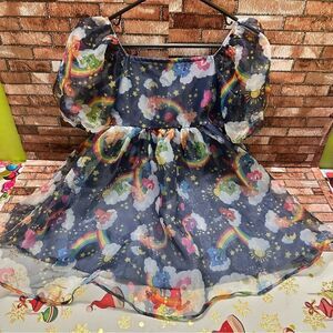 Care Bears Girls organza puff Dress size 14(XL)